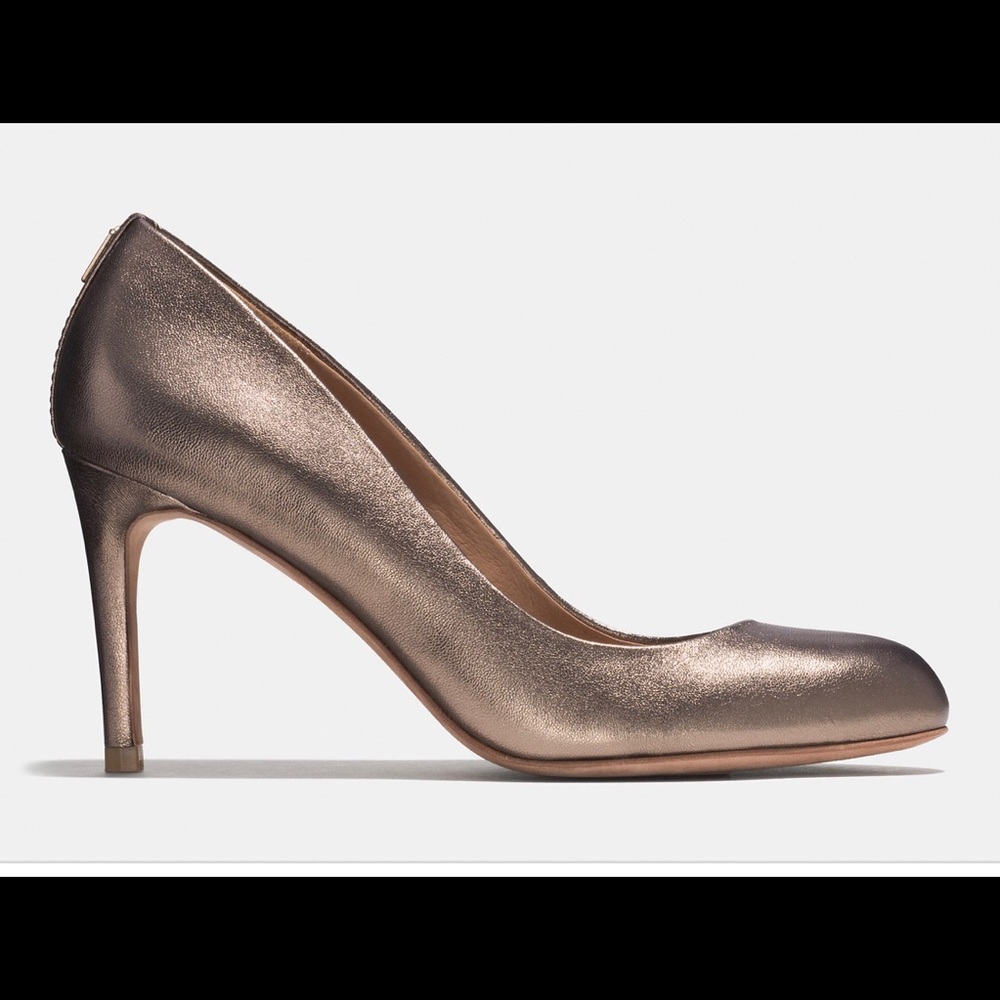 COACH Gold Pumps